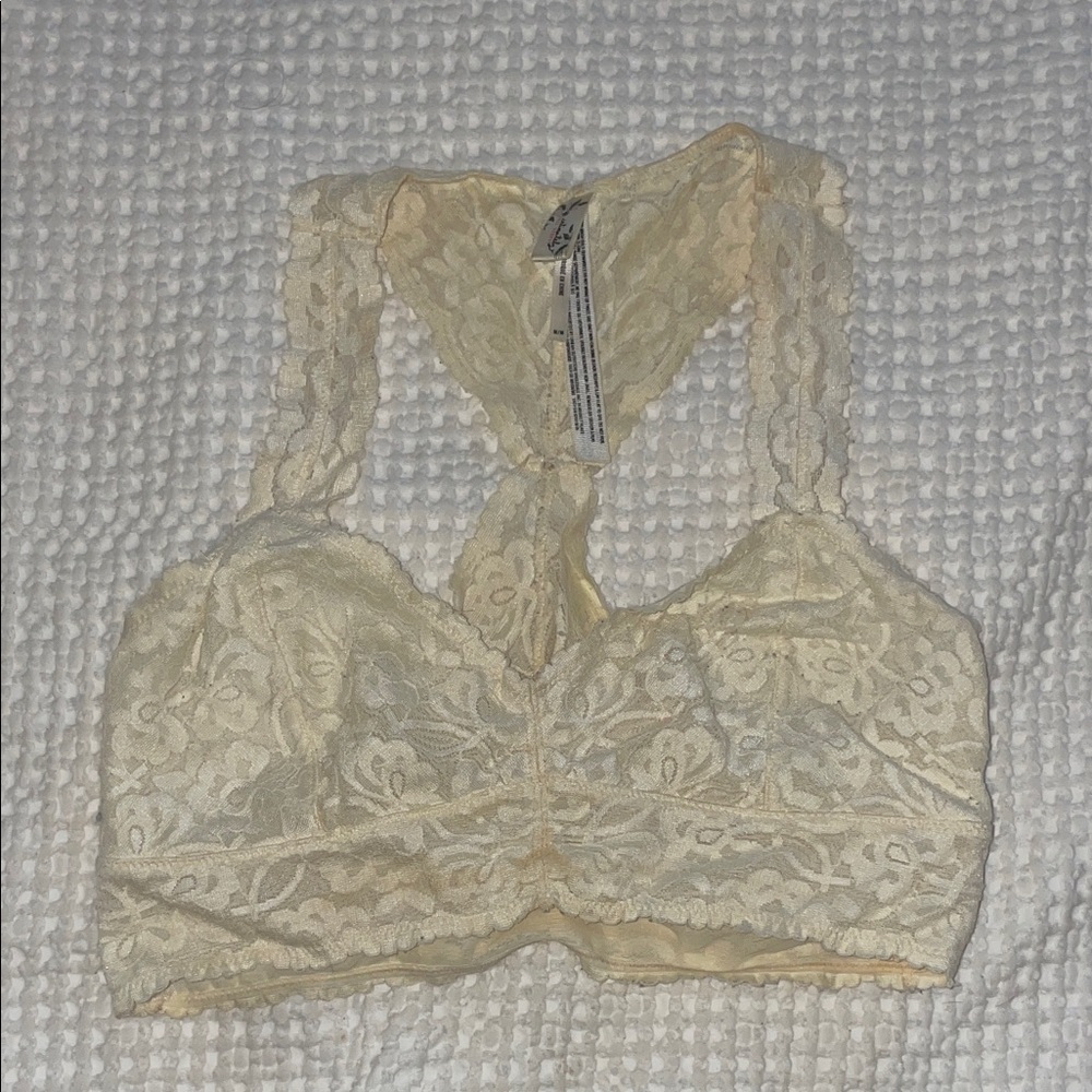 Free People Lace Bralette in Cream